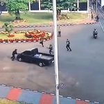 Pengemudi Mabuk Tabrak Gerbang DPR Di Amankan Polisi